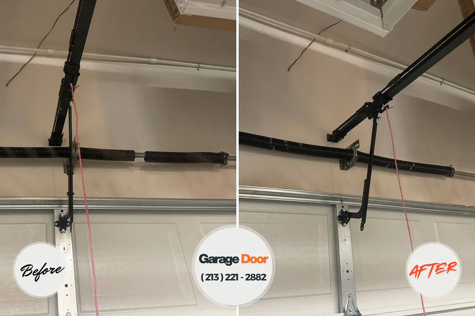 Before and after: garage door repair Prospect Park, NJ